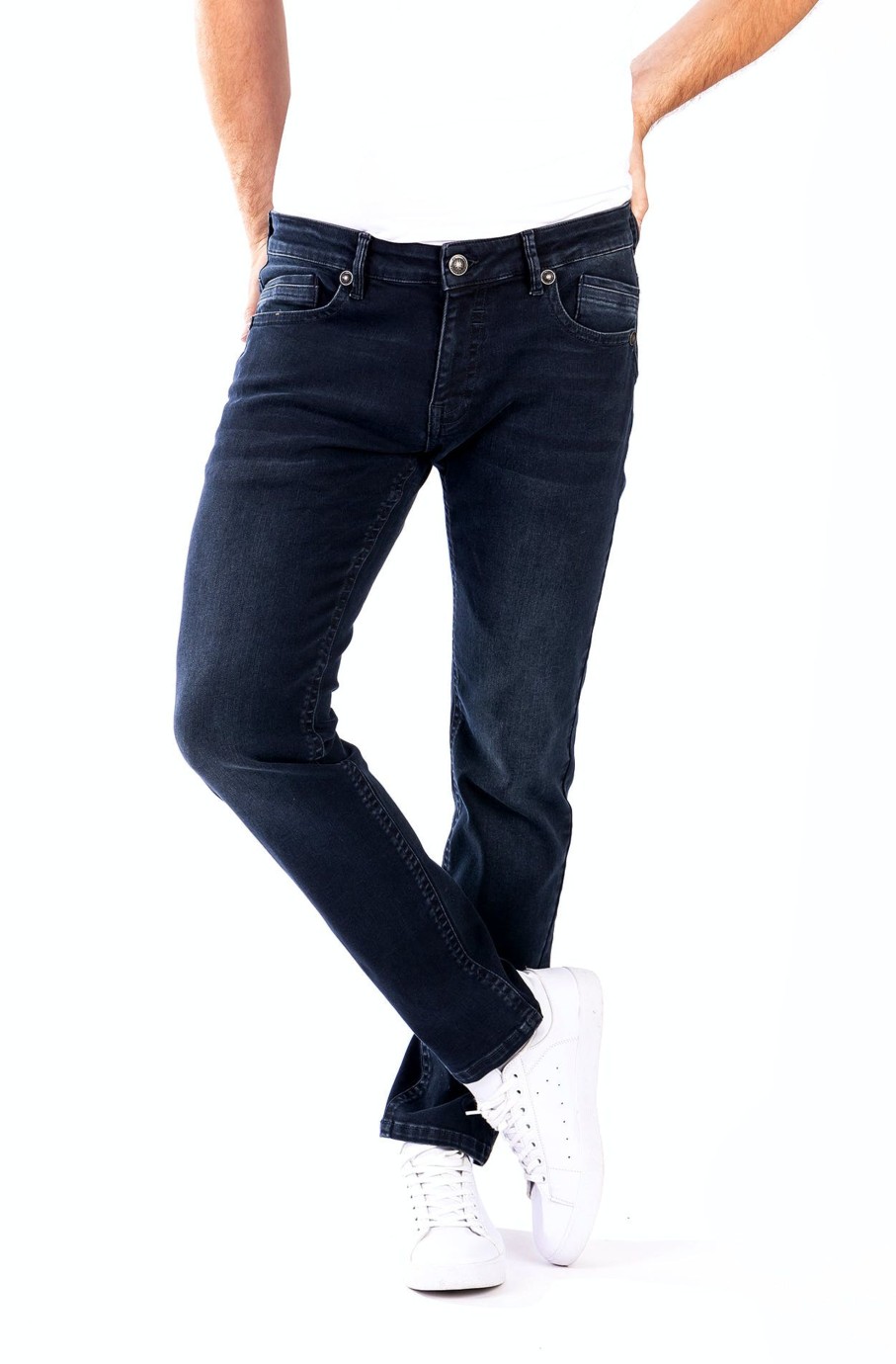 Herren Blue MonClearance | Blue Monkey Jeans Freddy N11968 Slim Fit Dark Blue