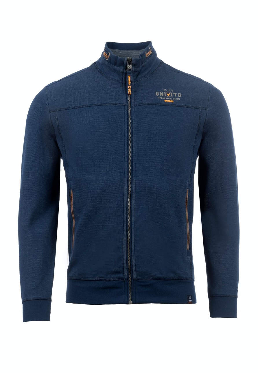 Herren Questo | Questo Sweatjacke Fjell Moon Blue