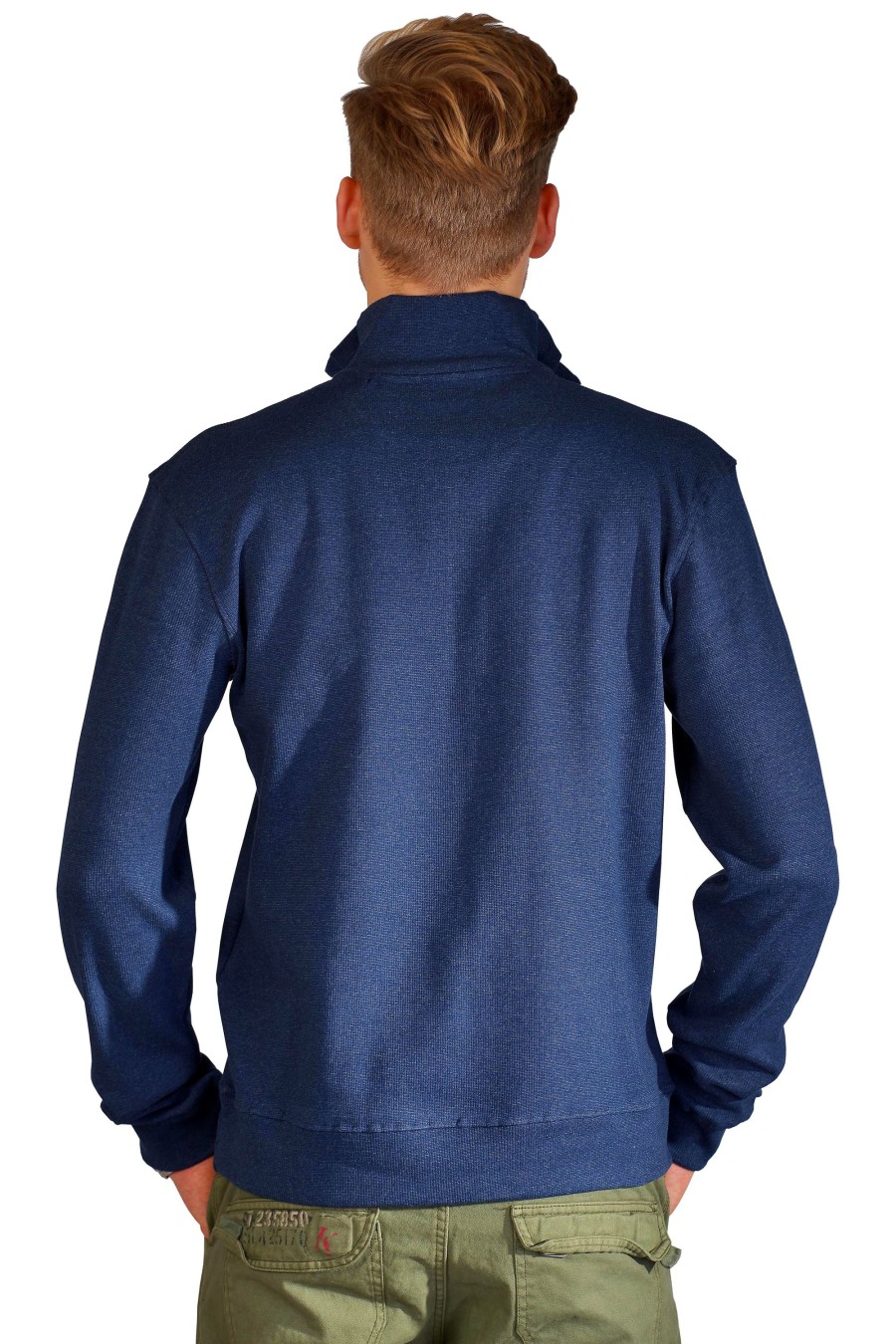 Herren Kera Collection | Kera Collection Pullover Troyer-Style Blau