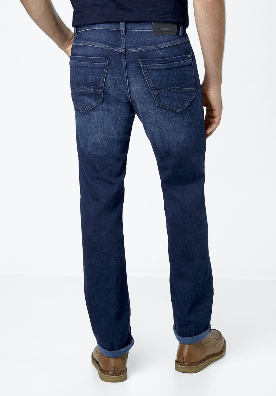 Herren Paddock's | Paddock'S Ranger Pipe Slim Fit Blue Deep Stone Used Extra Lang