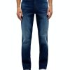 Herren Mustang | Mustang Jeans Tramper Straight Fit Authentice Blue Used Extra Lang