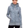 Damen Ragwear | Ragwear Sweatjacke Neska Flowery Zip Stone Blue