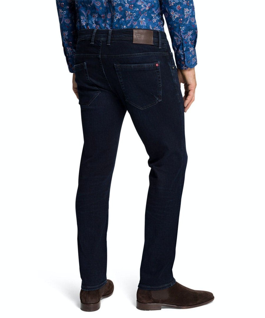 Herren Pioneer Jeans | Pioneer Jeans Ryan Megaflex Regular Fit Extra Lang Blue Black