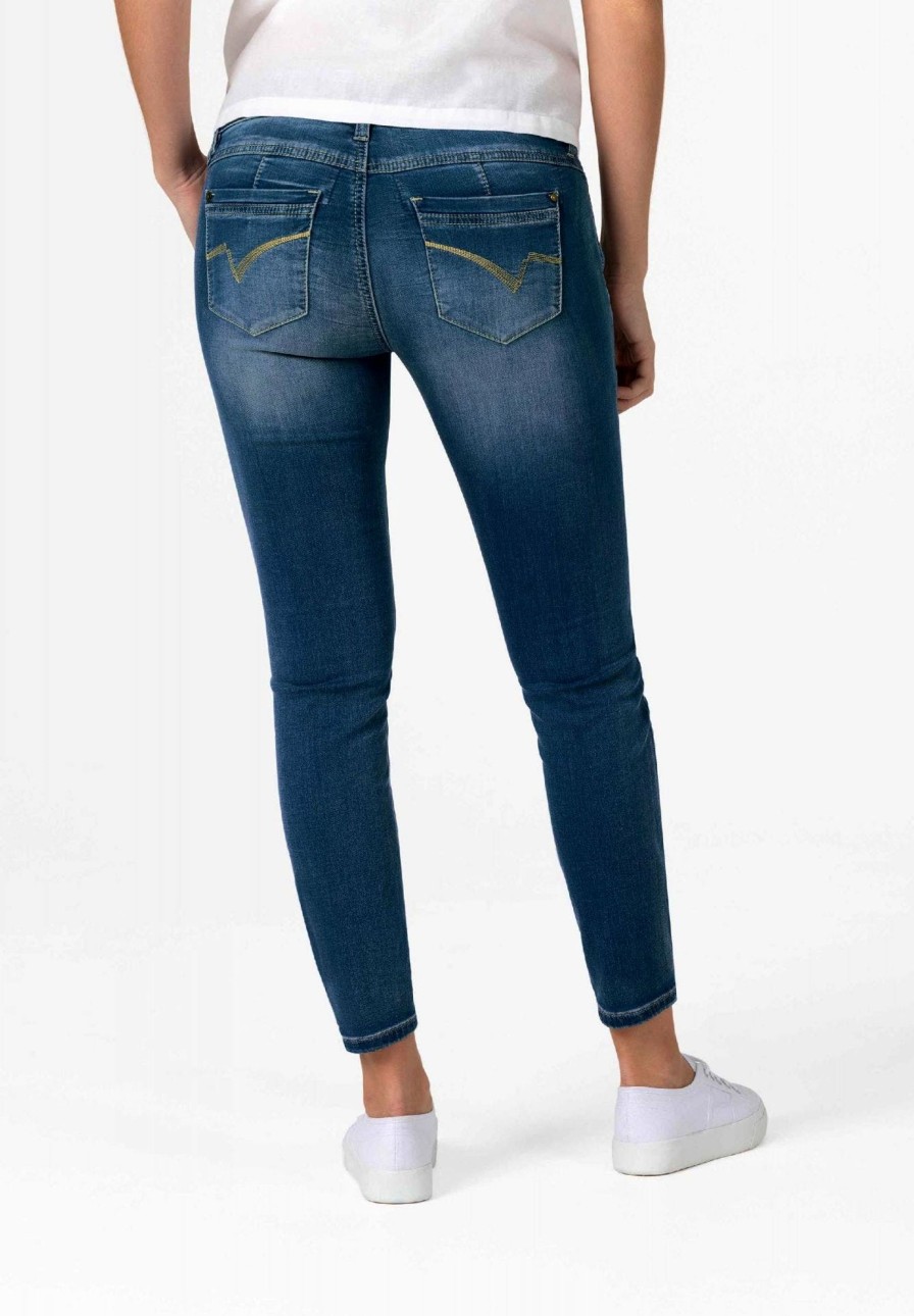 Damen Timezone | Timezone 7/8 Damenjeans Slim Nalitz Blue Denim Wash