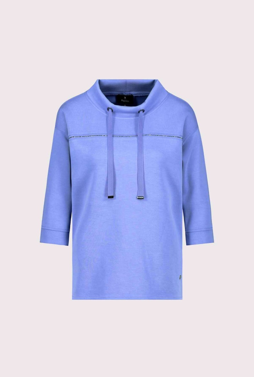 Damen Monari | Monari Longsleeve Sweatshirt Aqua Blue