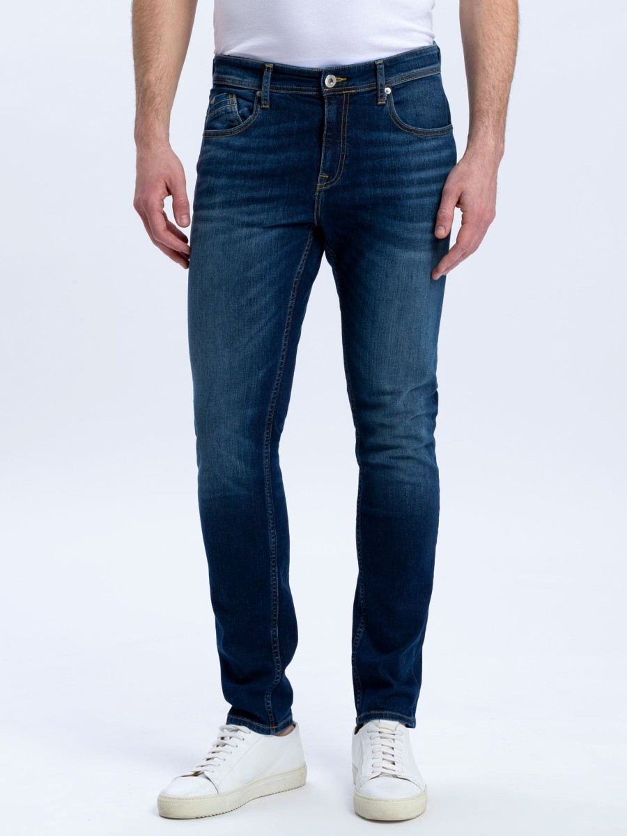 Herren Cross | Cross Jeans Jimi 5 Pocket Pants Dark Blue