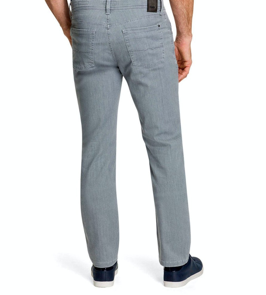 Herren Pioneer Jeans | Pioneer Jeans Rando Regular Fit Extra Lang Light Grey Stonewash