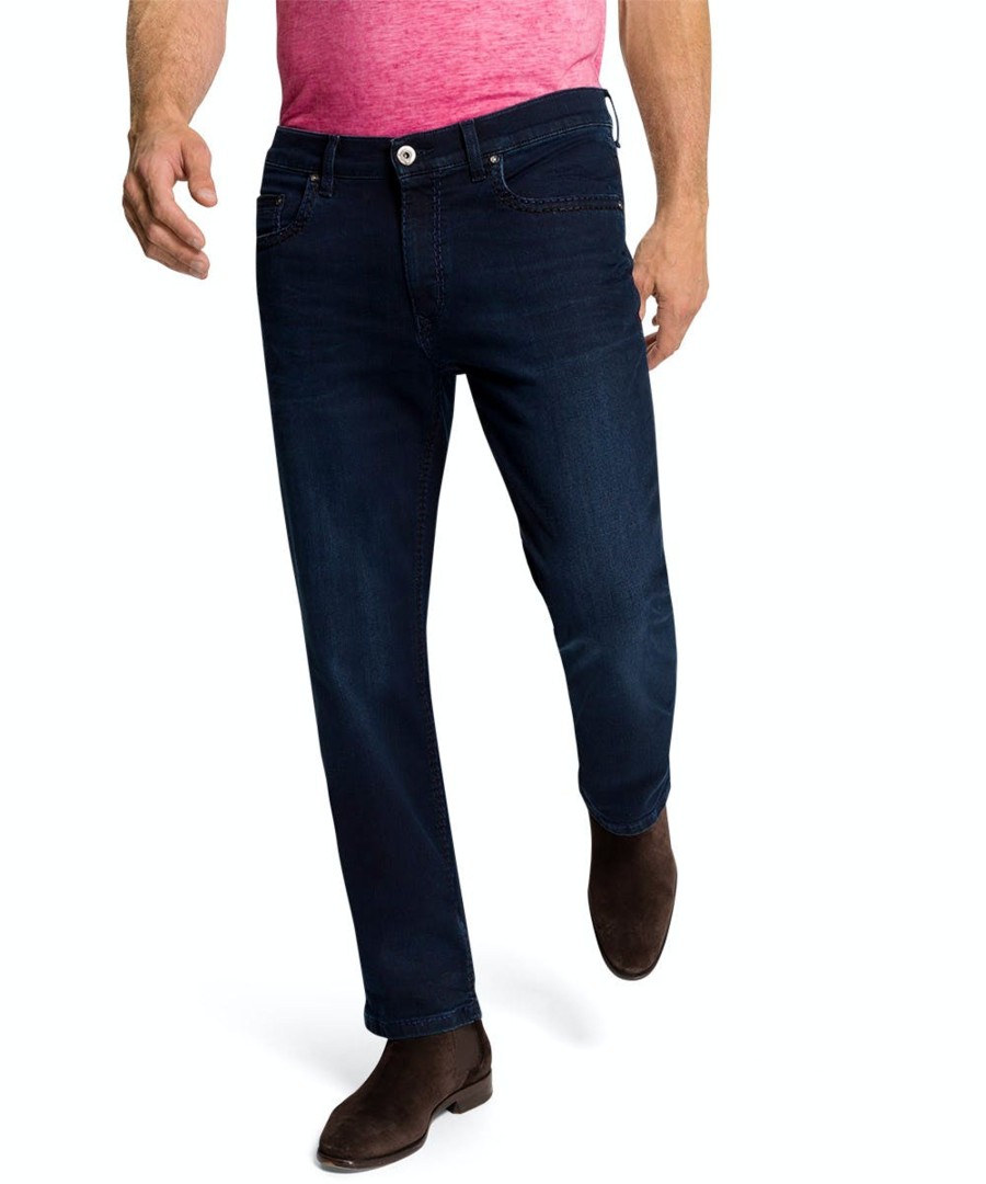 Herren Pioneer Jeans | Pioneer Jeans Rando Dark Blue Used