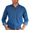 Herren Kera Collection | Kera Collection Herren Jeanshemd Denim Blue Denim