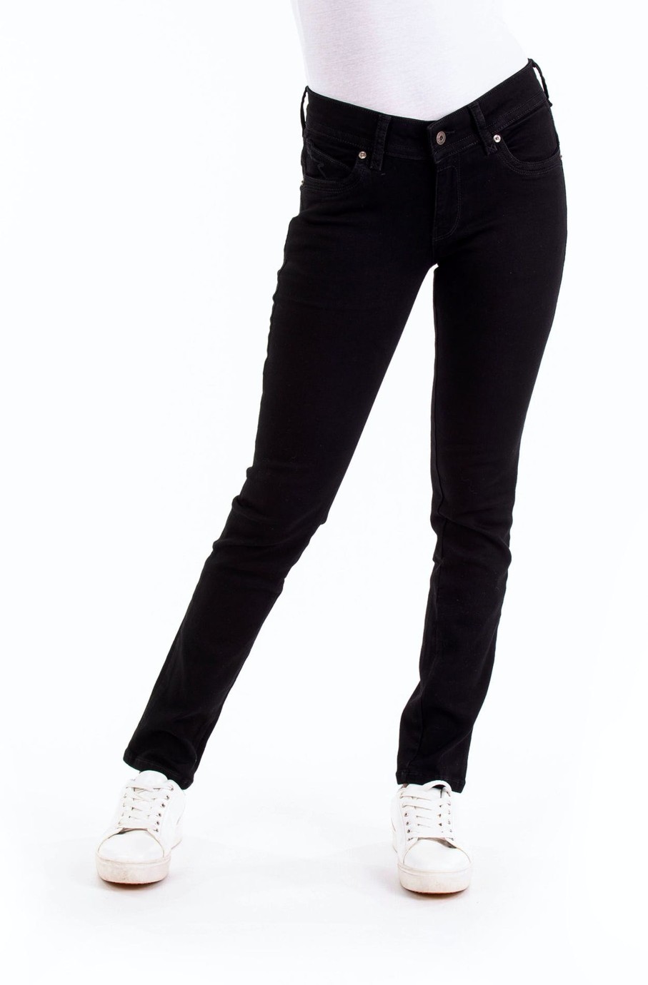 Damen Blue MonOnline | Blue Monkey Jeans Laura 0004 Slim Fit Black