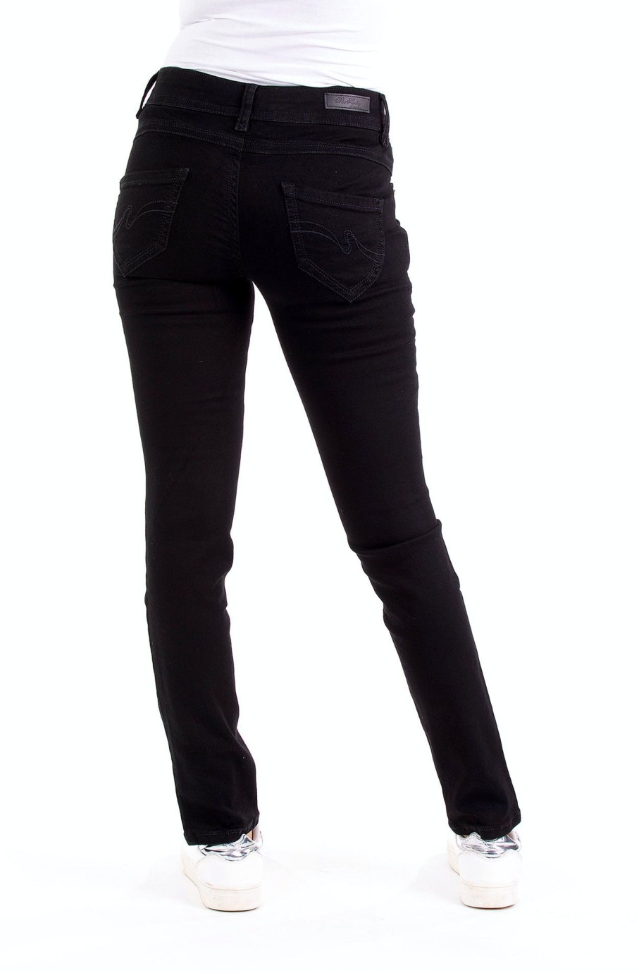 Damen Blue MonOnline | Blue Monkey Jeans Laura 0004 Slim Fit Black