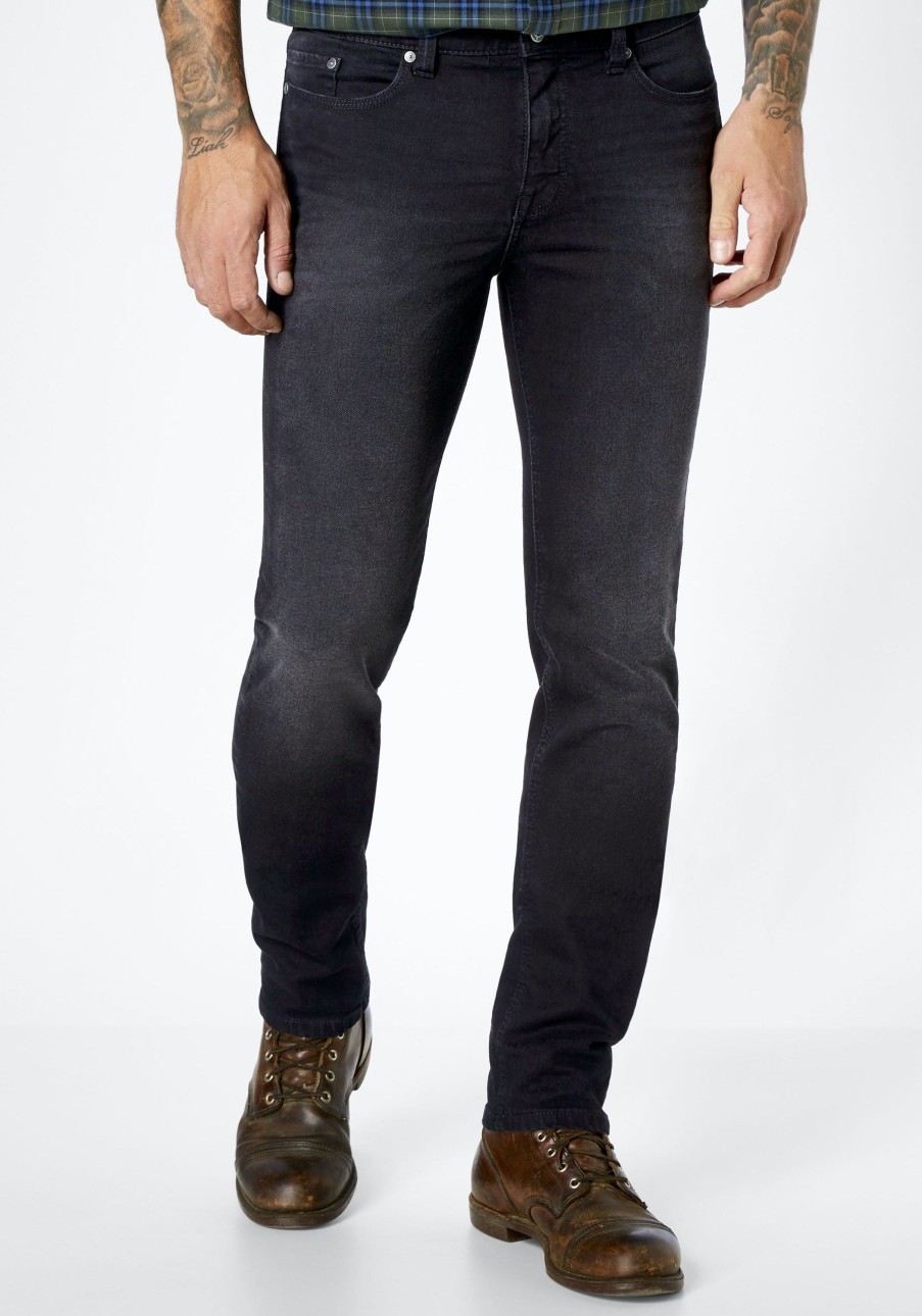 Herren Paddock's | Paddock'S Ranger Pipe Ecodenim Dark Grey Extra Lang Dark Grey Used