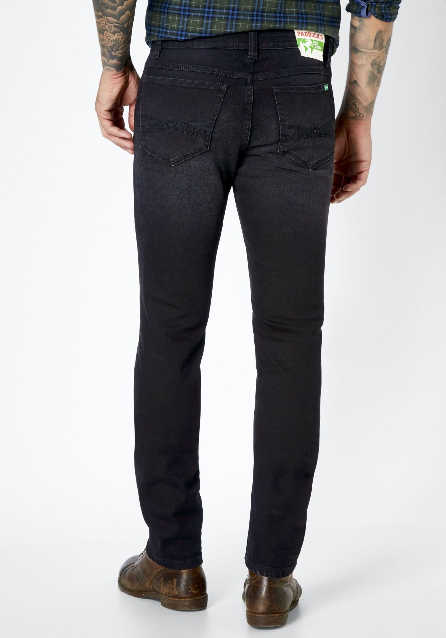 Herren Paddock's | Paddock'S Ranger Pipe Ecodenim Dark Grey Extra Lang Dark Grey Used