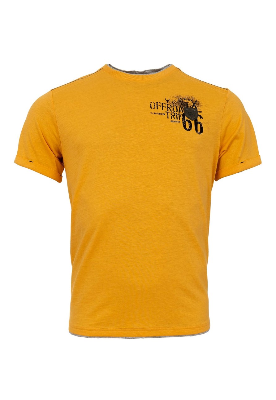 Herren Questo | Questo Shirt Elia Saffron