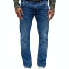 Herren Mustang | Mustang Jeans Oregon Slim Dusk Blue Extra Lang