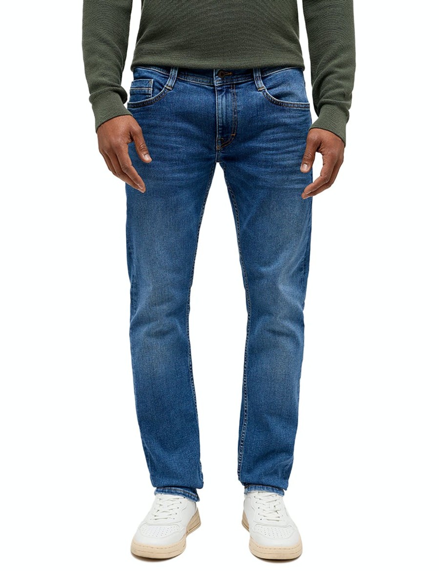 Herren Mustang | Mustang Jeans Oregon Slim Dusk Blue Extra Lang