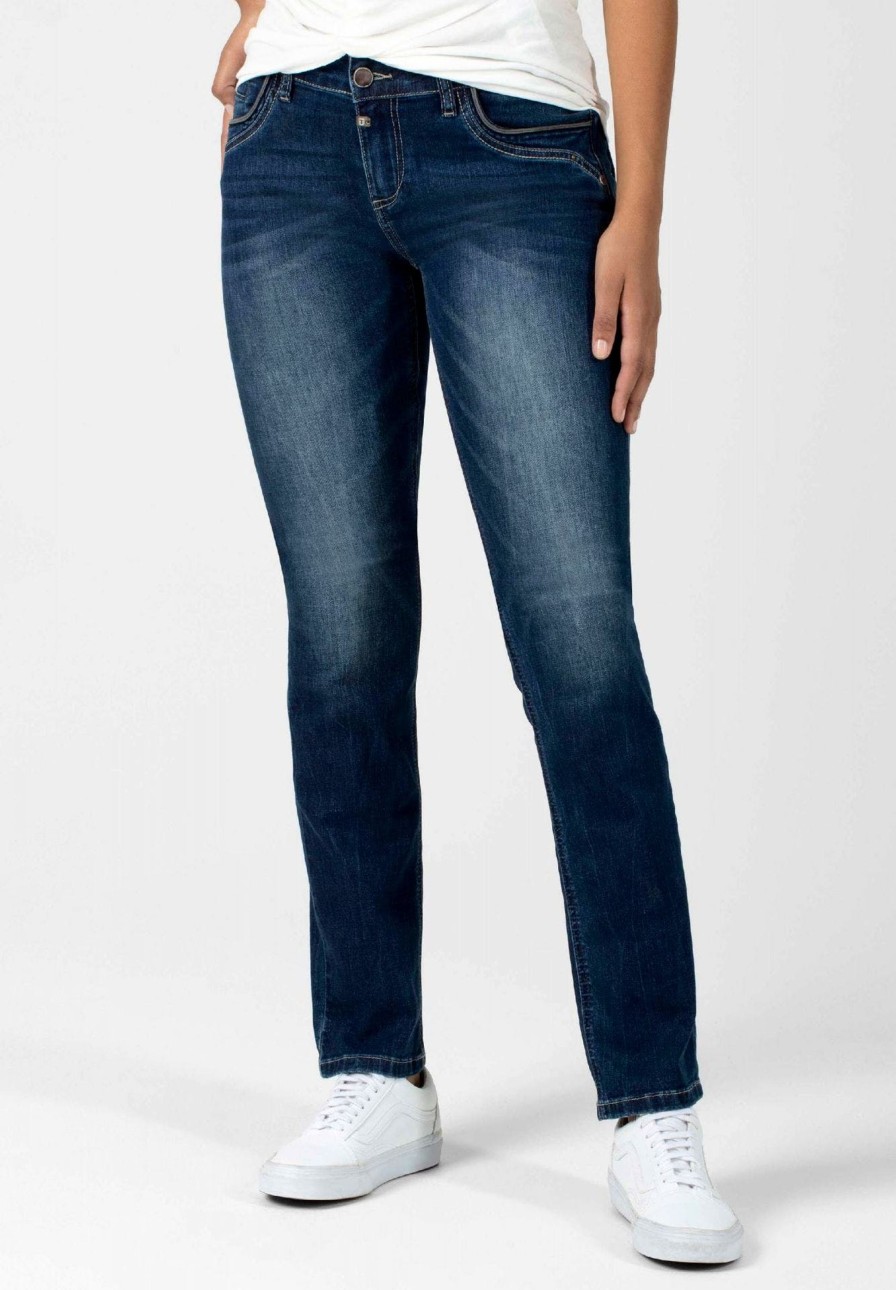 Damen Timezone | Timezone Damenjeans Slim Tahilatz Blue Royal Wash