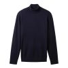 Herren Tom Tailor | Tom Tailor Rollkragenpullover Basic Dunkelblau