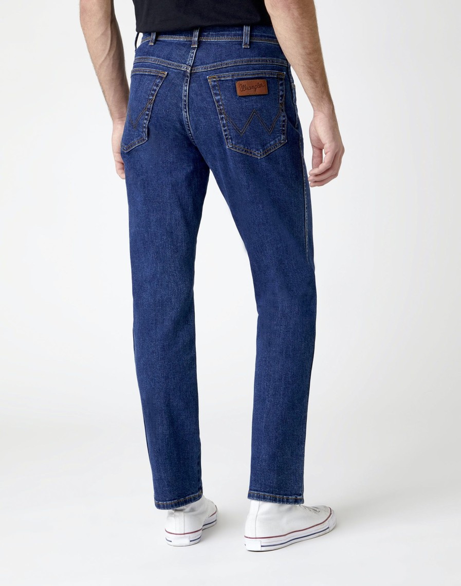 Herren Wrangler | Wrangler Texas Stretch Dunkelblau Darkstone