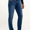 Herren Mustang | Mustang Vegas Jeans Slim Fit Extra Lang Ocean Blue Used