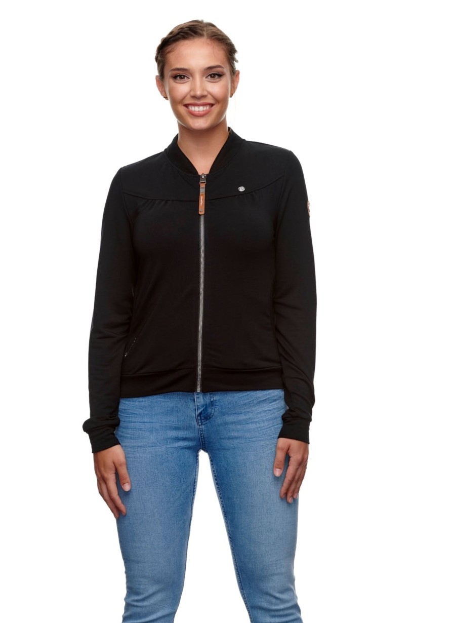 Damen Ragwear | Ragwear Sweatjacke Kenia Schwarz