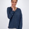 Damen Alife & Kickin | Alife & Kickin Bluse Emmi Ak Dunkelblau