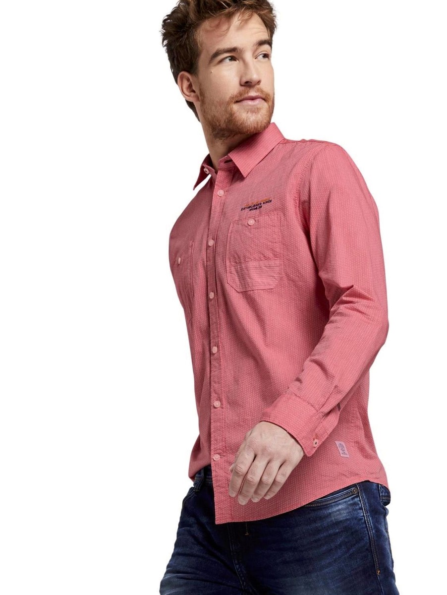 Herren Tom Tailor | Tom Tailor Hemd Honeycomb Rosa