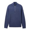 Herren Tom Tailor | Tom Tailor Stehkragenpullover Structured Knit Blau