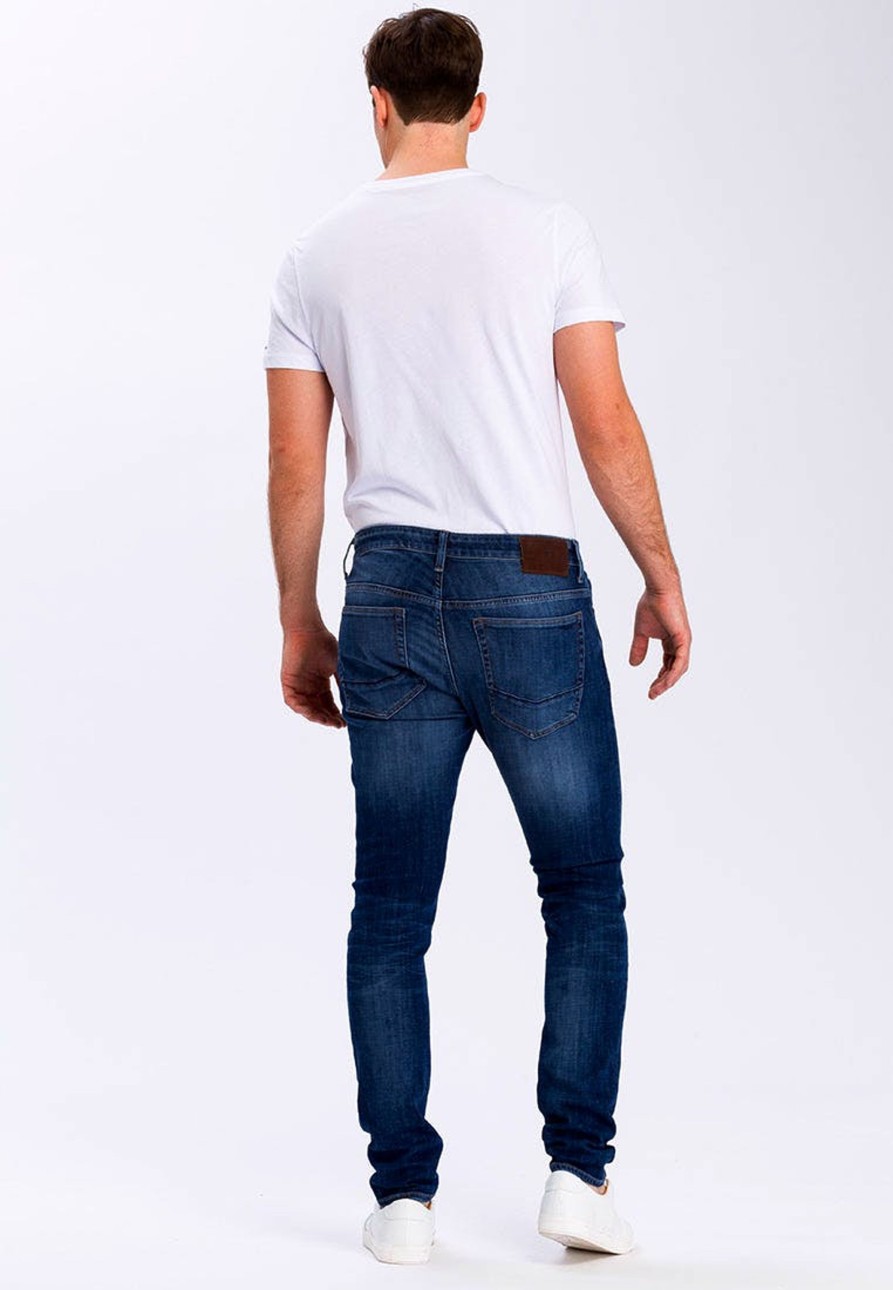 Herren Cross | Cross Jeans Jimi Mid Blue Mid-Blue