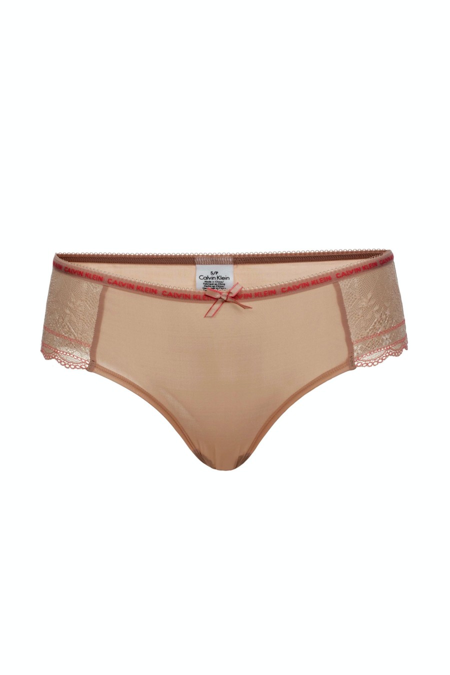 Damen Calvin Klein | Calvin Klein Hipster Damen F3039E Sand W/Strawb