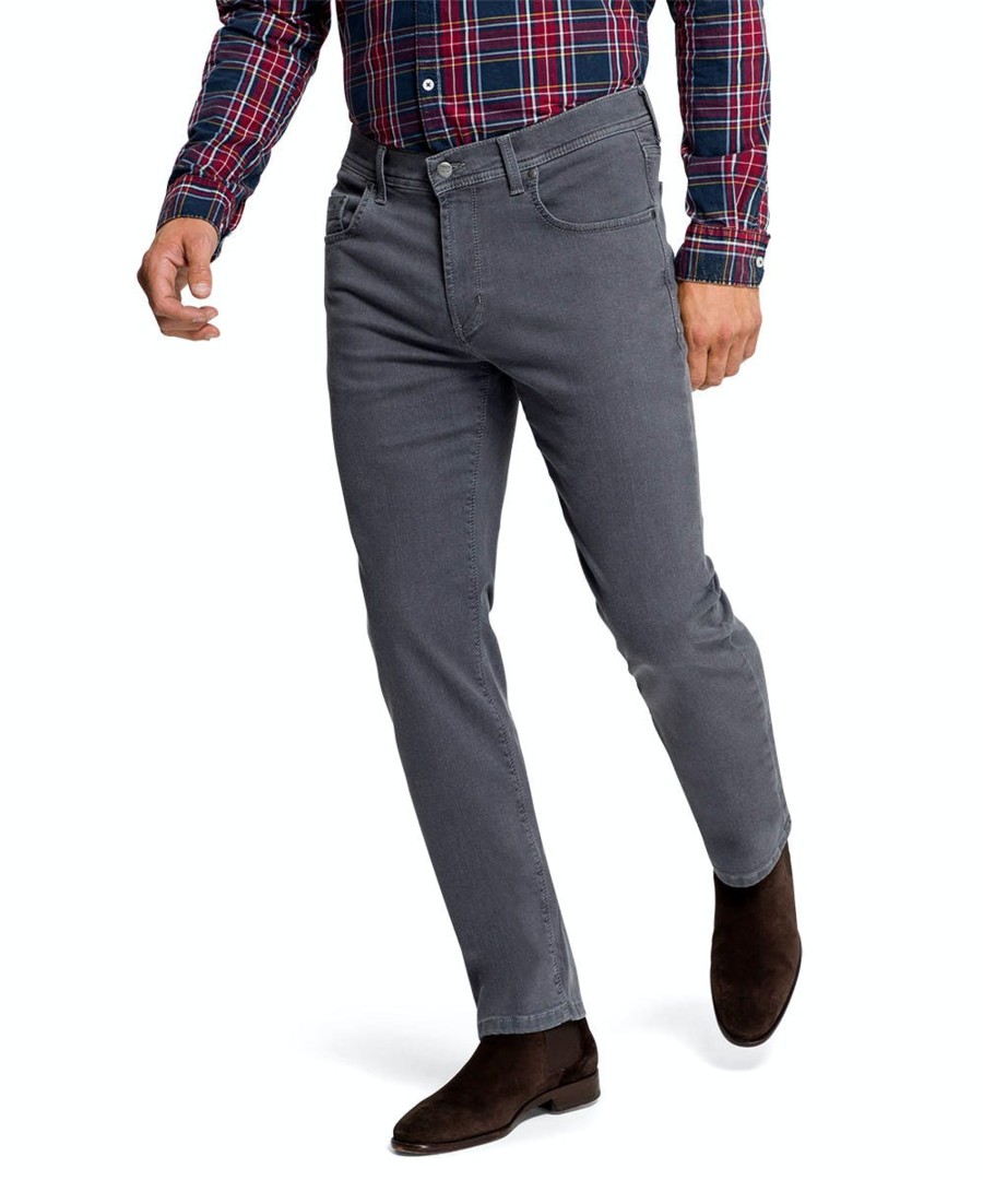 Herren Pioneer Jeans | Pioneer Jeans Rando Megaflex Regular Fit Grey Dark Grey Stonewashed