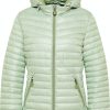 Damen Barbara Lebek | Barbara Lebek Steppjacke Mit Kapuze Light Green