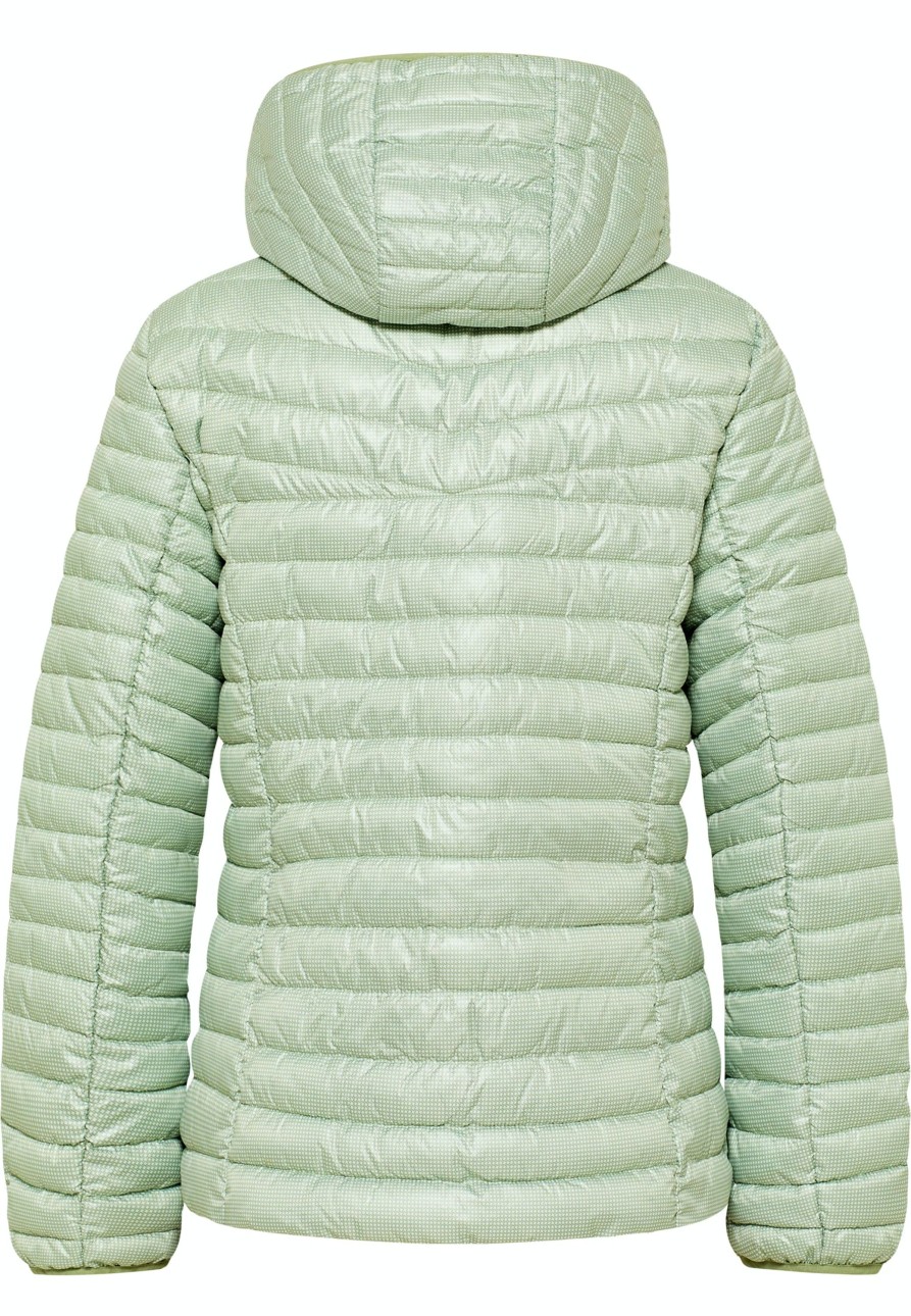 Damen Barbara Lebek | Barbara Lebek Steppjacke Mit Kapuze Light Green