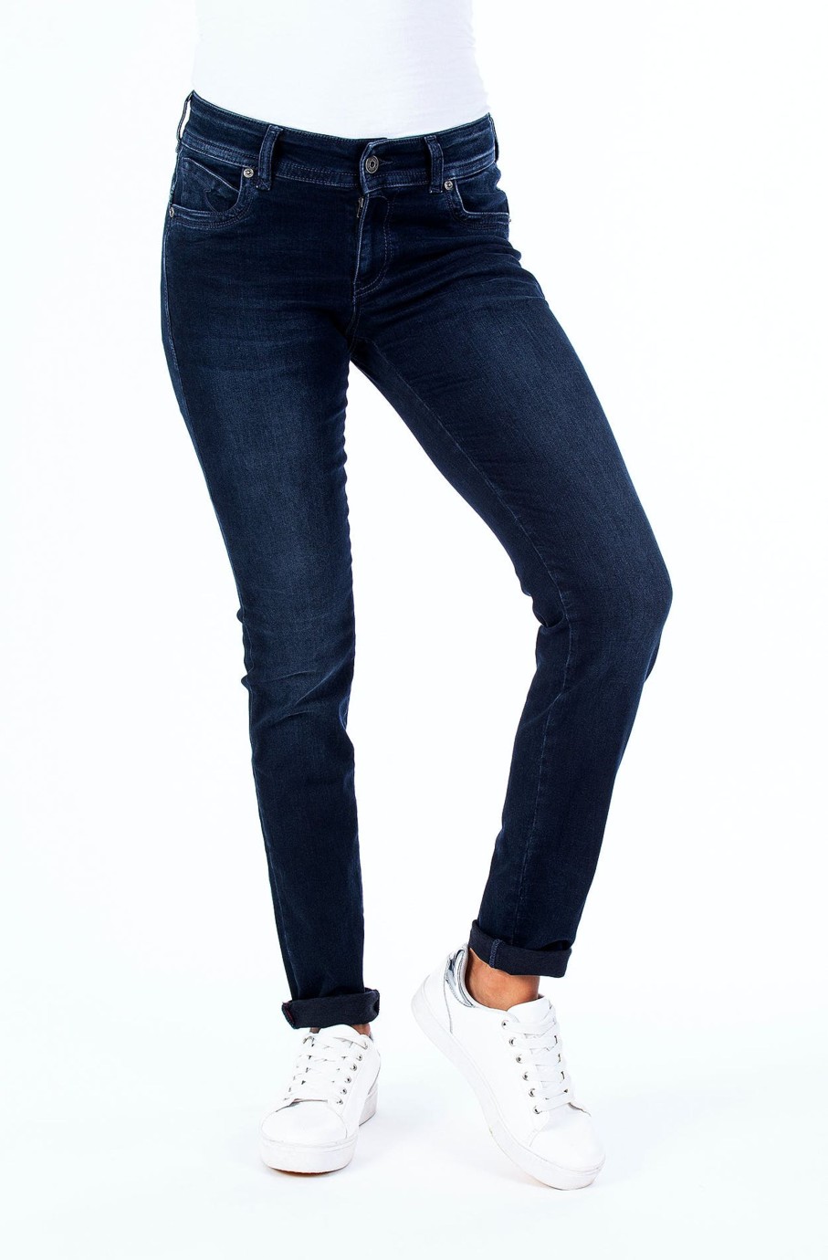 Damen Blue MonClearance | Blue Monkey Jeans Laura 0003 Slim Fit Dark Blue