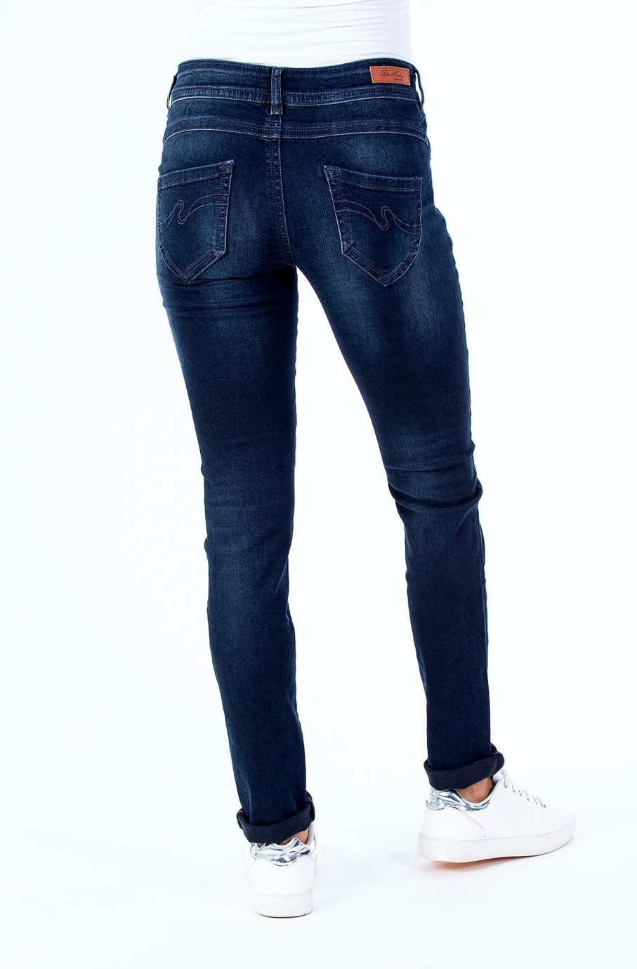 Damen Blue MonClearance | Blue Monkey Jeans Laura 0003 Slim Fit Dark Blue