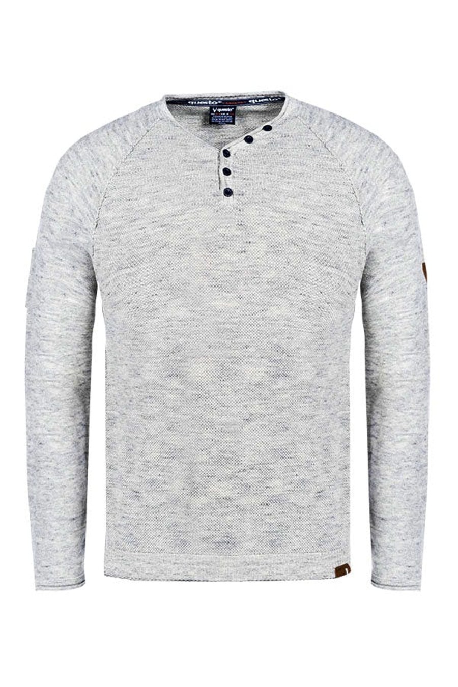 Herren Questo | Questo Strickpullover Cesario Grey Melange