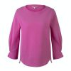 Damen Tom Tailor | Tom Tailor Sweatshirt Mit U00C4Rmeldetail Pink