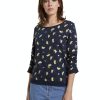 Damen Tom Tailor Denim | Tom Tailor Denim Pullover Flower Navy