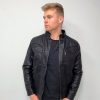 Herren Kera Collection | Kera Collection Lederjacke Black