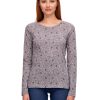 Damen Ragwear | Ragwear Langarmshirt Florah Long Print Organic Light Grey