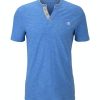 Herren Tom Tailor | Tom Tailor Gestreiftes Henley Shirt Blue