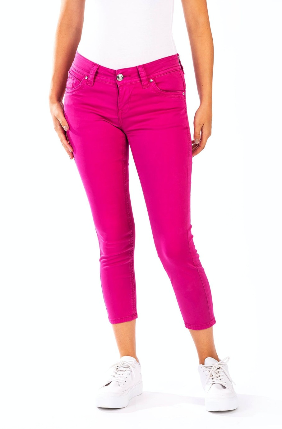 Damen Blue MonOnline | Blue Monkey Jeans Charlotte 30583X 7/8 Skinny Fit Berry