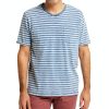 Herren Pioneer Jeans | Pioneer T-Shirt Vneck Stripe Blau