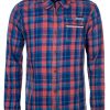 Herren Questo | Questo Flanellhemd Chuck Rot/Blau