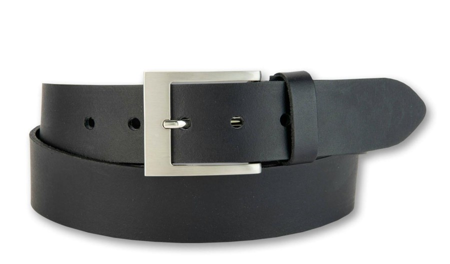 Herren Bernd Gu00f6tz | Bernd Gu00F6Tz 4 Cm Pull-Up-Ledergu00Fcrtel Schwarz