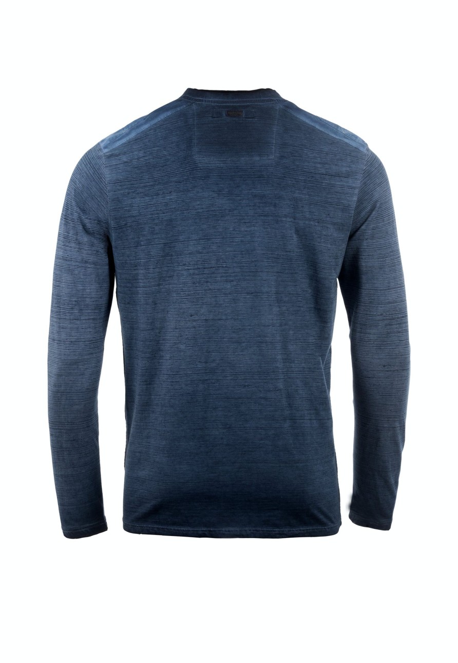 Herren Questo | Questo Langarmshirt Finnjan Moon Blue