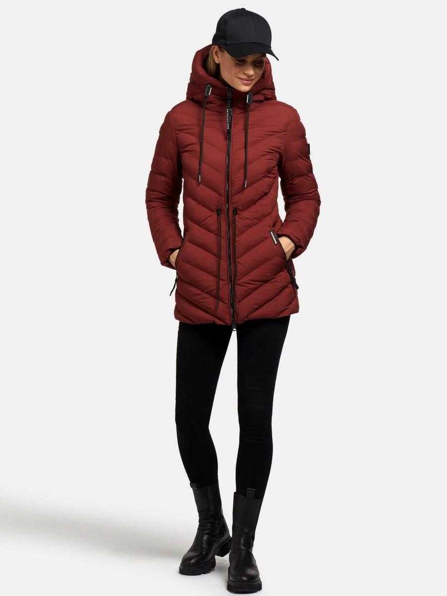 Damen Khujo | Khujo Winterjacke Noomi Matt Rot-Braun