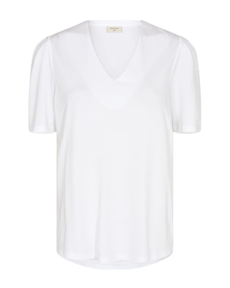 Damen Freequent | Freequent Shirt Balloon Brilliant White