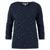 Damen Tom Tailor | Tom Tailor Gemustertes Sweatshirt Navy