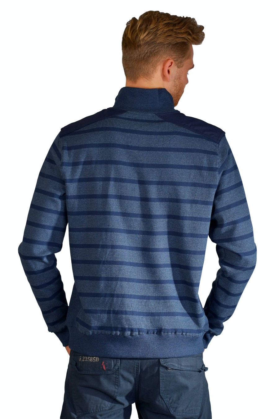 Herren Kera Collection | Kera Collection Pullover Striped Blue